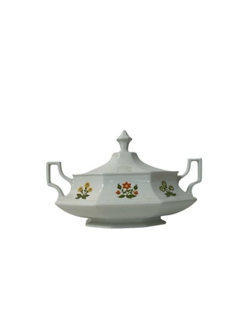 Heritage Posy By Johnson Brothers Covered Vegetable Dish With Handles England